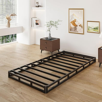 Lutown-Teen 3 Inch Twin XL Box Spring Low Profile, Heavy Duty Metal Box Spring Twin XL Bed Base with Fabric Cover, Mattress Foundation, Noise Free, Easy Assembly