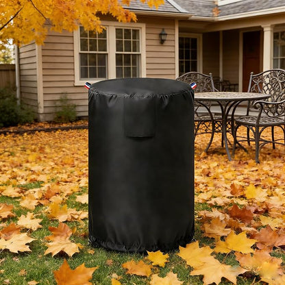 Cover for Bali Outdoors 30" Dia Propane Fire Pit,Outdoor Heavy Duty 600D Waterproof Fire Pit Cover Round,30" Dia x 25" H Fire Pit Table Outdoor Cover,Black