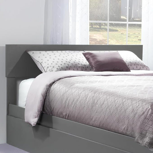 AFI, Orlando King Adjustable Modern Solid Wood Panel Headboard, Grey