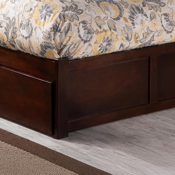 AFI, Concord Full Platform Bed with Footboard & Storage Drawers, Walnut