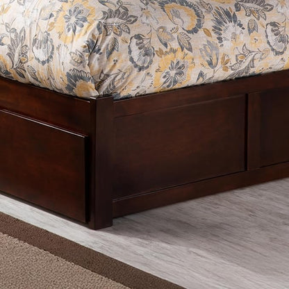 AFI, Concord Full Platform Bed with Footboard & Storage Drawers, Walnut