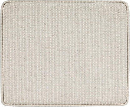 HomePop 22" Modern Rectangular Storage Ottoman - White Woven Stripe