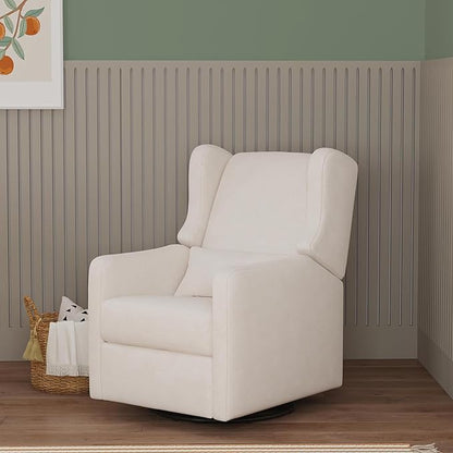 Carter’s Arlo Glider Recliner Nursery Chair - Water & Stain Resistant Glider Rocking Chair for Nursery - GREENGUARD Gold, FSC & Certi-PUR US Certified - Cozy Cream Swivel Rocker Recliner Chair