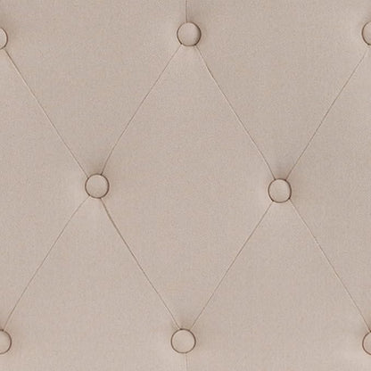 EMMA + OLIVER Tufted Upholstered King Size Headboard in Beige Fabric