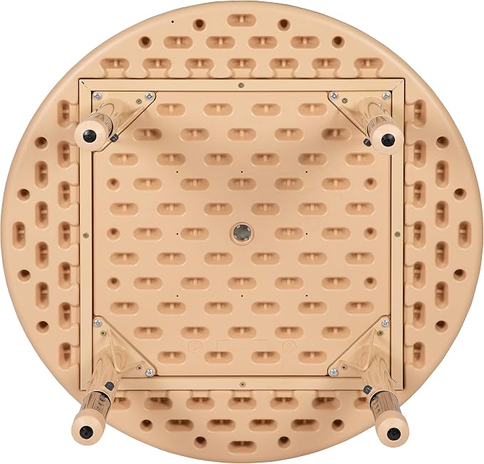 Flash Furniture Wren 33" Round Natural Plastic Height AdjusTable with Rounded Safety Corners Activity Table with Rounded Safety Corners