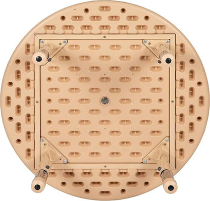 Flash Furniture Wren 33" Round Natural Plastic Height AdjusTable with Rounded Safety Corners Activity Table with Rounded Safety Corners