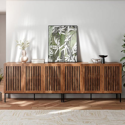 BVIUNTWO Set of 2,3 Door Accent Storage Cabinet with Doors and Adjustable Shelf,Freestanding Buffet Cabinet,Modern Sideboard Buffet Cabinet for Living Room,Dining Room,Kitchen,Hallway