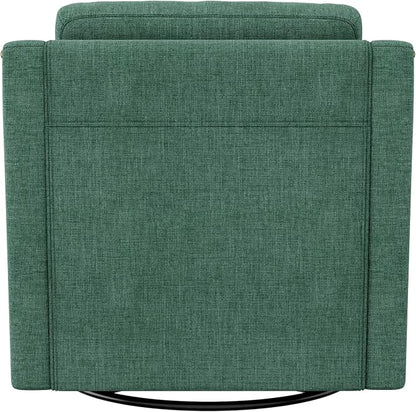 Swivel Accent Chair Set of 2，Armchair，Bronze Nail Decoration Comfy Living Room Chair,Single Sofa Chair，Reading Chairs,for Living Room Bedroom Reading Apartment (Green, 2 Green)