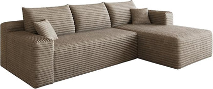 95" L Shaped Boneless Sectional Sofa Couch with Chaise Lounge, Minimalist Right Facing Compressed Cloud Modular Sectional Sofa Corner Couchfor Living Room,No Assembly Required