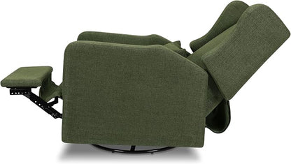 Davinci Carter's Arlo Recliner and Swivel Glider, Water Repellent & Stain Resistant, Greenguard Gold & CertiPUR-US Certified, Performance Forest Green Linen