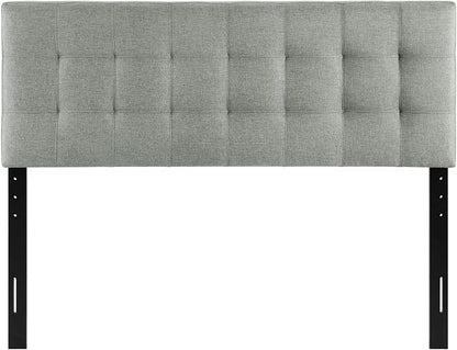 Modway AMZ-5041 Lily Tufted Linen Fabric Upholstered Queen Headboard in Gray