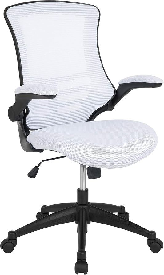 Flash Furniture Kelista Office Chair, Ergonomic, Mid-Back, Black Mesh with Swivel
