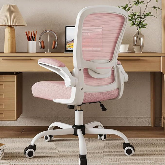 Mimoglad Home Office Chair, High Back Desk Chair, Ergonomic Mesh Computer Chair with Adjustable Lumbar Support and Thickened Seat Cushion