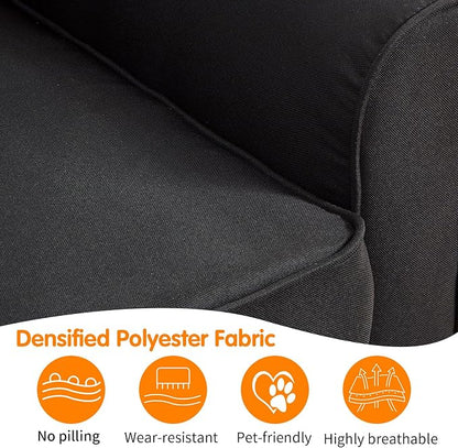 Pull Out Sofa Bed with Mattress, 57" Convertible Sofa Bed Loveseat, Twin Sleeper Sofa Couch with Pocketed Coil Seating, Upholstered Fabric Sofa Bed for Small Spaces,Black