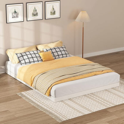 SHOANED King Size Box Springs - 3 Inch Low Profile Mattress Foundation No Noise Heavy Duty Metal Basics Bed Base with Clean Fabric Cover, Easy Assembly