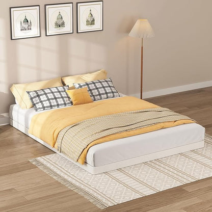 SHOANED Full Size Box Springs - 3 Inch Low Profile Mattress Foundation No Noise Heavy Duty Metal Basics Bed Base with Clean Fabric Cover, Easy Assembly