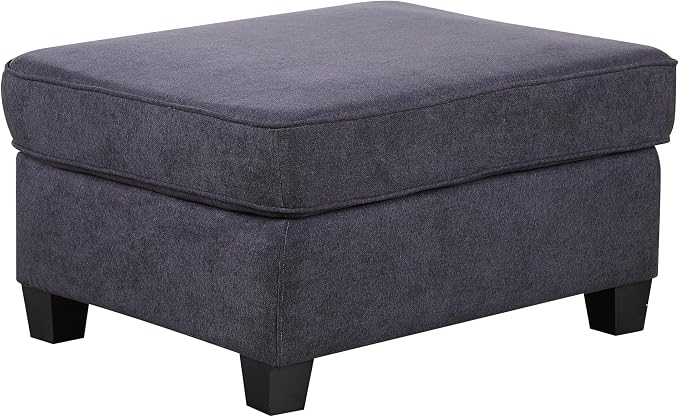 Ball & Cast 116" L-Shaped Sectional Couch with Movable Ottoman & Nailhead Trim Armrest,7 Seat Chenille Upholstered Sofa W/ 6 Throw Pillows,DIY Combination,Comfy Sectionals Set for Living Room,Gray