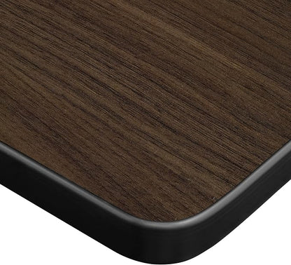 Romig Pillar 48 x 24 in. Steel T-Base Training Seminar Table- Neo Walnut/Grey Base