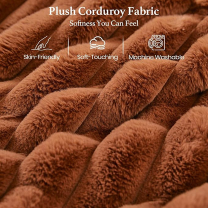 Belffin Corduroy Corner Seat for Modular Sofa Sectional Couches for Living Room Brick Red Couch