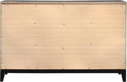 Coaster Home Furnishings - Watson - Wood - 6-Drawer Dresser with Curved Pull Handles, Groove Detailing, and Nickel Hardware - Bedroom - Gray Oak - 212423