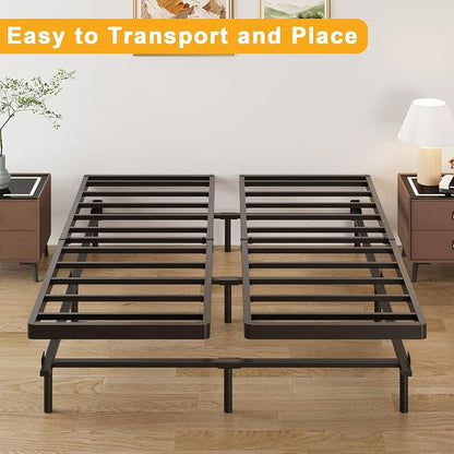 Lutown-Teen 2 Inch Split Full Size Box Spring Low Profile, Heavy Duty Metal Full Size Bunkie Board, Easy Assembly, Noise Free