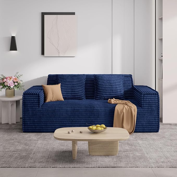 Luxanimarion 75'' Modern Loveseat Sofa, No Assembly Required Comfy Deep Seat Couches 1 pcs for Living Room, Bedroom, Apartment