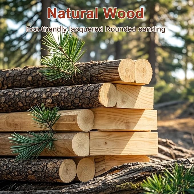 Coat Racks Freestanding, Natural Wood Coat Stands with 14 Hooks, 73" Heavy Duty Adjustable Height Vintage Hall Tree for Entryway, Bedroom, Office, Easy Assembly (Triangular Antique)