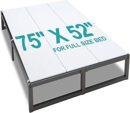 Lutown-Teen Bunkie Board Full Under Mattress High-Density Polymer Full Size Bunkie Board Anti-Sag, Breathable, Moisture Resistant, Noise Minimizing, White