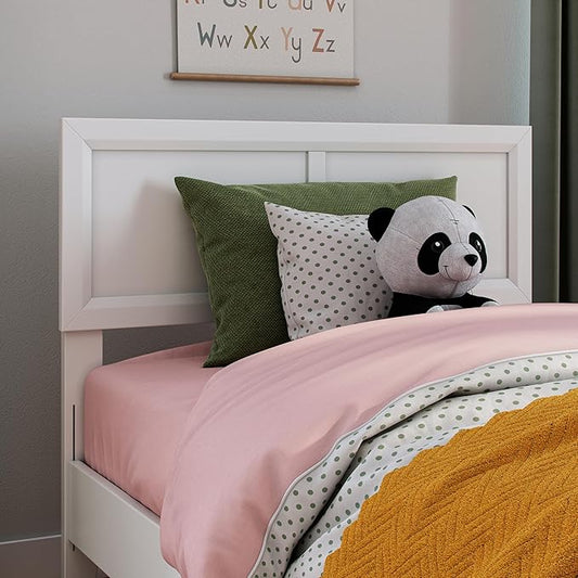 AFI, Sophia Adjustable Modern Twin Wood Headboard, White