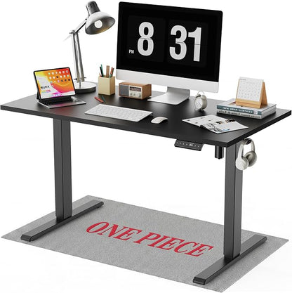 WALKINGDESK 48x24 Inches Whole Piece Electric Standing Desk, Seamless One Piece Height Adjustable Sit to Stand up Desk for Home Office, Ergonomic Computer Workstation, Black