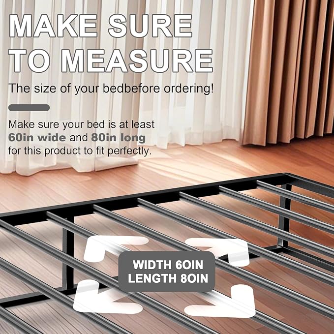 Imperius Folding Spring Box 10MM, Bed Support Flat Noodles,Full Size 54x75'' ﻿Light and Thin, Breathable, Noise Minimizing,Moisture Resistant Bunkieboards