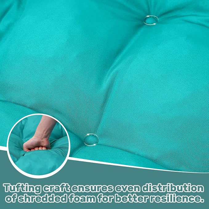 idee-home Egg Chair Cushion Replacement, Hanging Chair Cushion Outdoor | Cushions with Waterproof Cover for Wicker Patio Hammock Swing, Blue (Swing Not Included)