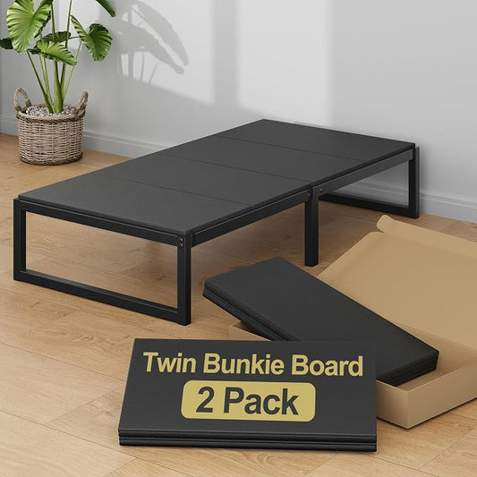 Lutown-Teen Bunkie Board Twin 2 Pack Under Mattress High-Density Polymer Twin Bunkie Board Anti-Sag, Breathable, Moisture Resistant, Noise Minimizing