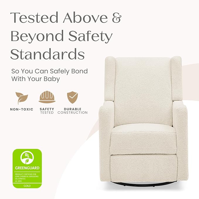Delta Children Mercer Electronic Power Recliner and Swivel Glider with USB-A and Type-C Ports - Greenguard Gold Certified - Stain-Resistant Performance Fabric is Oeko-TEX Standard 100 Certified, Shell