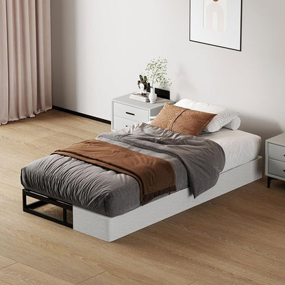 SHOANED 7 Inch Twin Box Spring - Metal Frame Mattress Foundation Memory Foam Basics Bed Base Heavy Duty Box Springs No Noise, 3000lbs Max Weight Capacity