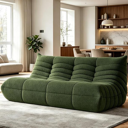 WHGBJA Bean Bag Chair for Adults with Memory Foam Couch, 3 Seater Bean Bag Sofa for Bedroom, Living Room, Reading, Gaming Floor Sofa Couch, Boneless, Comfy