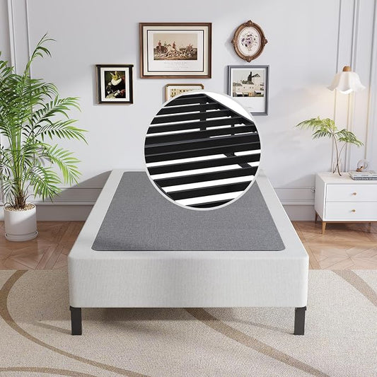 OSASET Twin Box Spring, 9 Inch Metal Twin Box Spring Only, Heavy Duty Metal Frame Mattress Foundation Support for 3000lbs, Easy Assembly, Noise Free, Non Slip