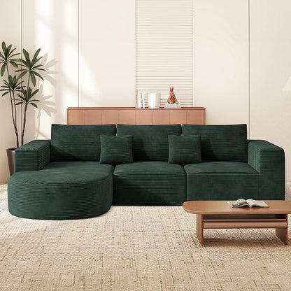 Boneless Couches for Living Room,Cloud Sectional Couch with L-Shape Chaise,Modern Modular Sofa with Deep Seat Upholstered Comfy Couches for Bedroom,No Assembly Required,1PCS