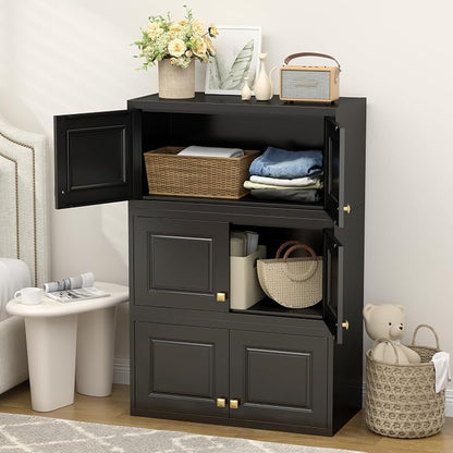 UNICOLY 15" Wall Mounted Storage Cabinet, Small Armoire Wardrobe Closet, Small Hanging Cabinet for Bedroom School, Employee, Gym, Armarios De Ropa para Dormitorio, Assembly Required, Black