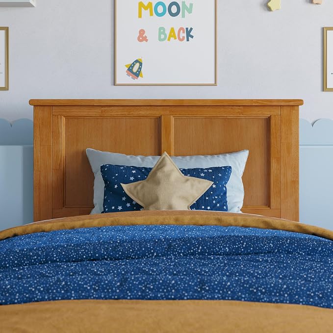 AFI, Madison Twin Platform Bed with Matching Footboard & Storage Drawers, Light Toffee