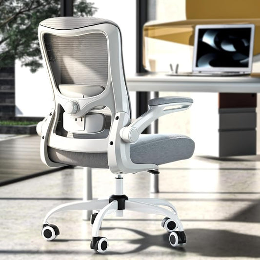 Ergonomic Office Chair for Long Hours, Padded Lumbar Support for Lower Back Relief, 330 lb Capacity, Comfortable Computer Desk Chair for Home Office, Computer & Study