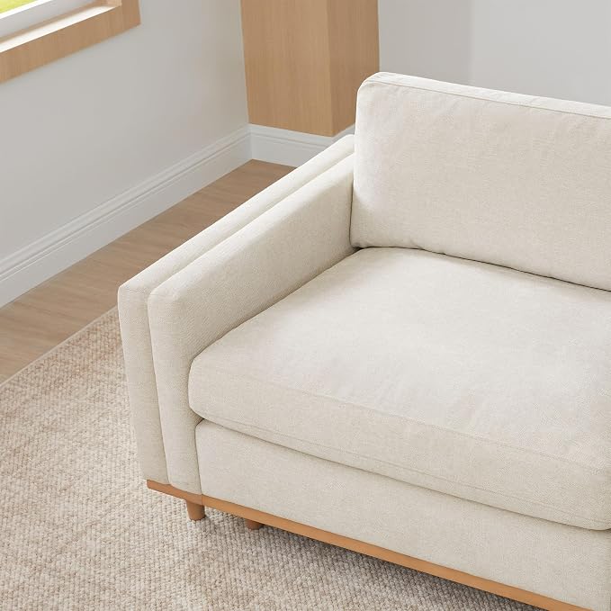 CHITA 83” Super Large Luxury Sectional Modular Sofa, Down Filled, Loveseat, Linen
