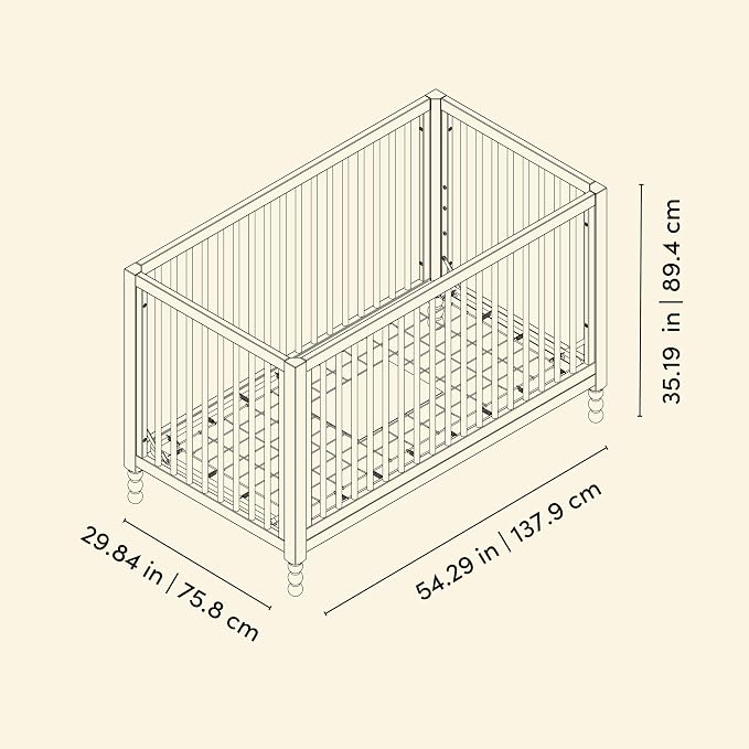 Storkcraft Rio 5-in-1 Convertible Crib and Toddler Guardrail – GREENGUARD Gold Certified, Toddler Bed Conversion Kit Included, Fits Baby Crib Mattress, Converts to Full Bed (Driftwood)