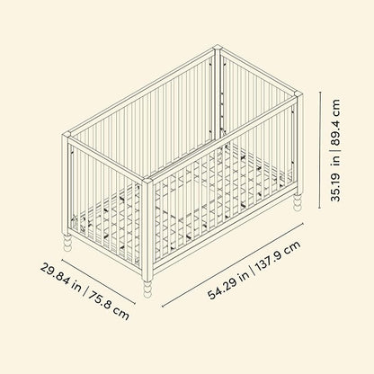 Storkcraft Rio 5-in-1 Convertible Crib and Toddler Guardrail – GREENGUARD Gold Certified, Toddler Bed Conversion Kit Included, Fits Baby Crib Mattress, Converts to Full Bed (Driftwood)