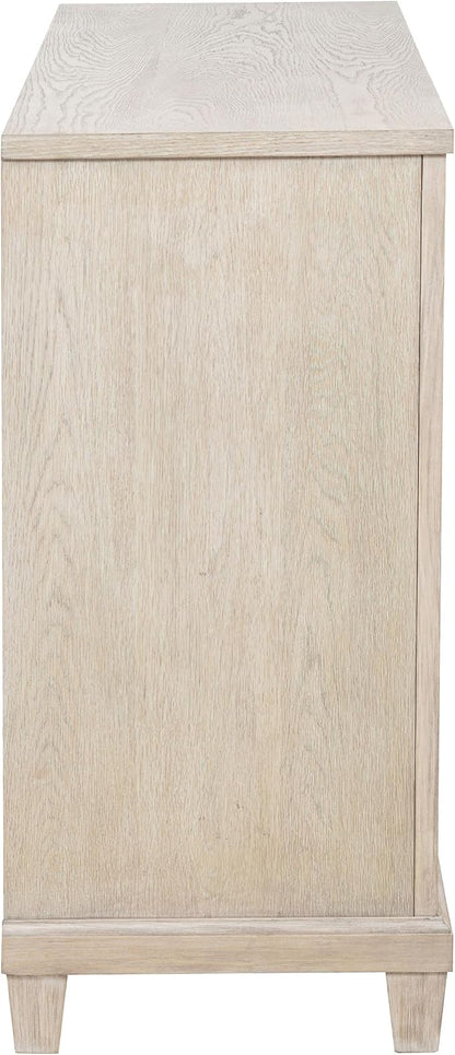 Coaster Home Furnishings - Pembroke - Wood - 6-Drawer Bedroom Dresser with Stepped Trim, Ring Pulls and Coastal Style - Bedroom - Washed Oak - 215923