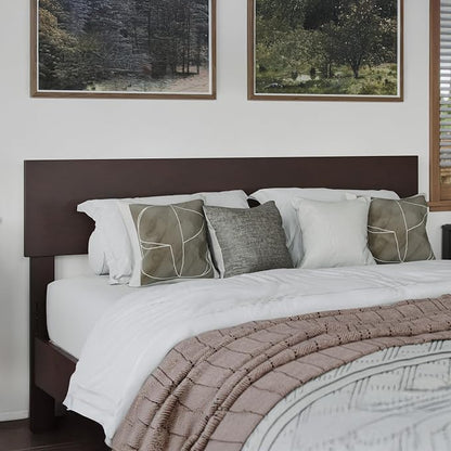 AFI, Orlando Full Adjustable Modern Solid Wood Panel Headboard, Espresso