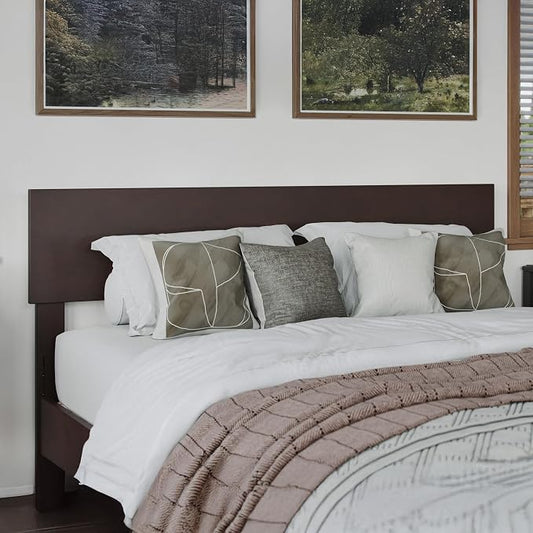 AFI, Orlando Full Adjustable Modern Solid Wood Panel Headboard, Espresso