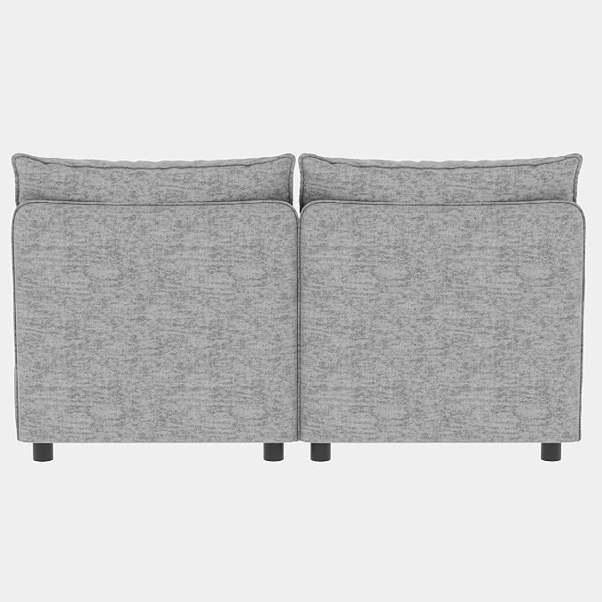 ERYE 68-Inch Loveseat Modular Sofa Deep Seat Storage Sectional Sofa Couch with Storage Ottomans,2 Seat Chenille Upholstered Love Seat Couch Convertible Lounge Sleeper Daybed for Living Room Bedroom