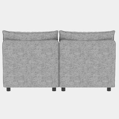 ERYE 68-Inch Loveseat Modular Sofa Deep Seat Storage Sectional Sofa Couch with Storage Ottomans,2 Seat Chenille Upholstered Love Seat Couch Convertible Lounge Sleeper Daybed for Living Room Bedroom