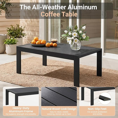 Solaste Aluminum Loveseat Patio Furniture, Weather-Resistant, Blue